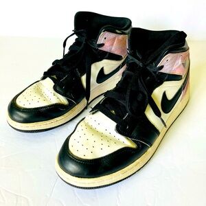 Youth Nike Air Jordan 1 Mid Zen Master Tie Dye dm6216-001 Sneaker Shoes Size 7 Y